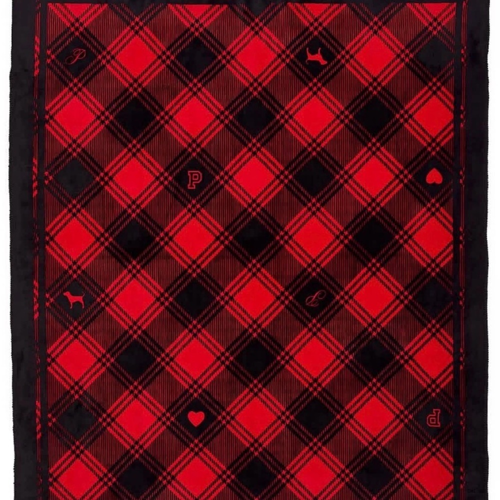 PINK Victoria's Secret Red and Black Plaid blanket